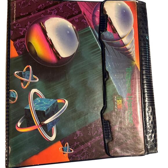 Vintage 90s atomic Trapper Keeper, Meade Designer series folder portfolio binder - Picture 1 of 9